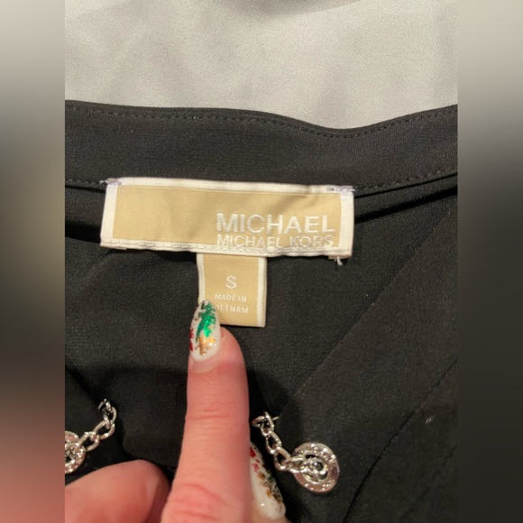 Michael Kors Black Dress, size: S, NWOT, Metal Corset Neck Closure - Picture 6 of 9